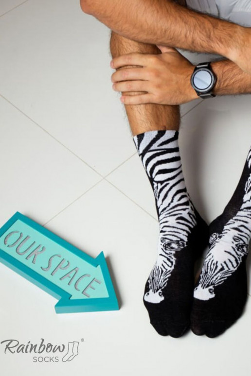 Calzini colorati in una scatola Bianco e nero 2 paia