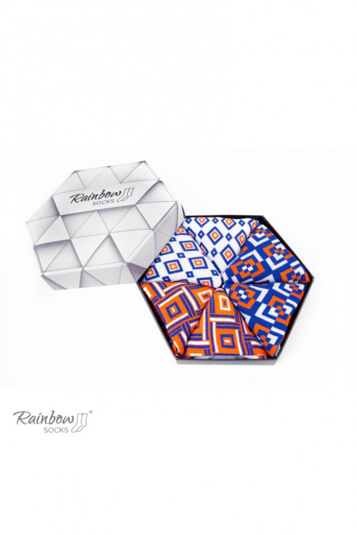 Calzini colorati con motivi geometrici 3 paia