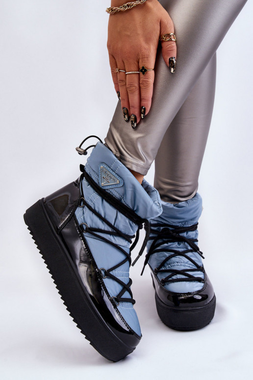 doposci con lacci in colore blu Carrios doposci con lacci in colore blu Carrios