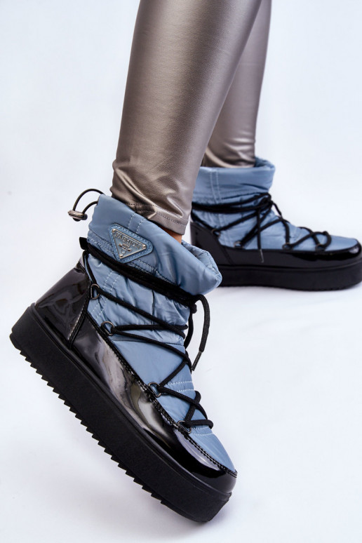 doposci con lacci in colore blu Carrios doposci con lacci in colore blu Carrios