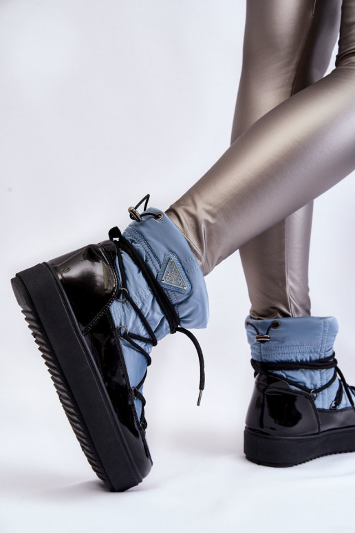 doposci con lacci in colore blu Carrios doposci con lacci in colore blu Carrios