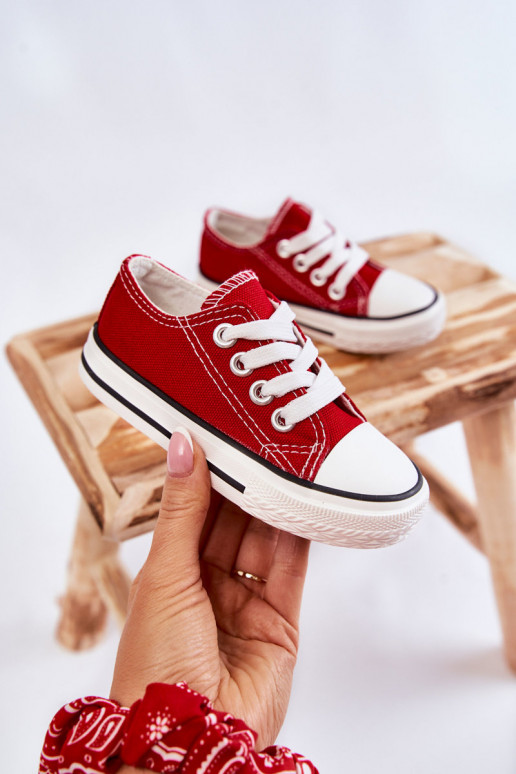 Scarpe sportive classiche per bambini in colore rosso Filemon