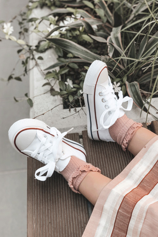 Scarpe sportive classiche per bambini in colore bianco Filemon