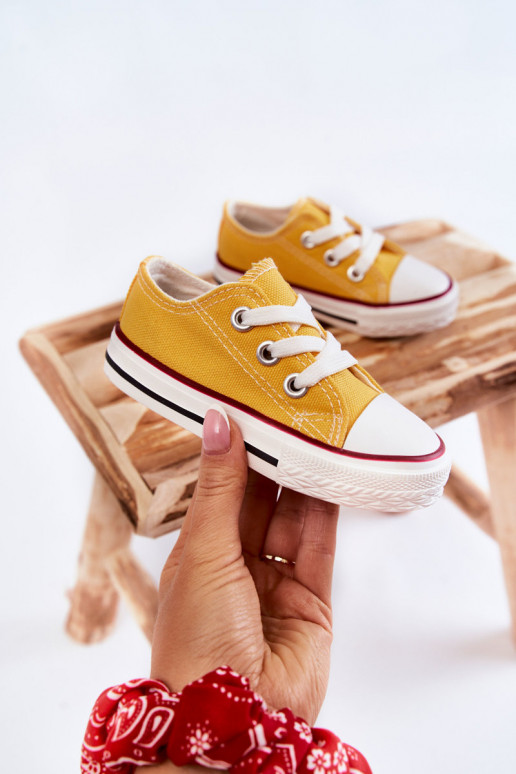 Scarpe sportive classiche per bambini in colore giallo Filemon