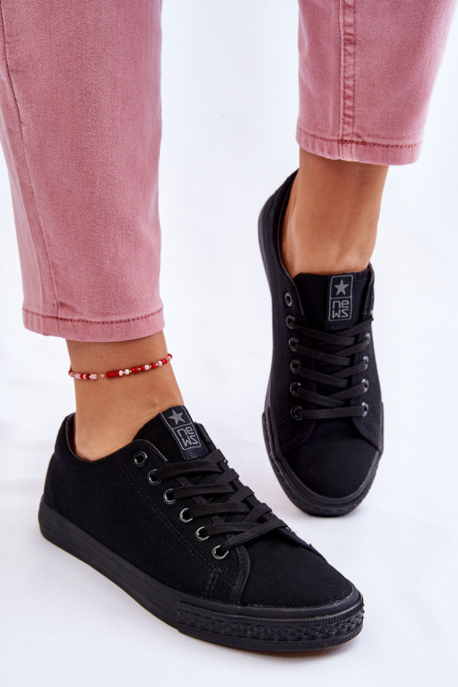 con cinturini Scarpe per il tempo libero modello classico colore nero Eleya