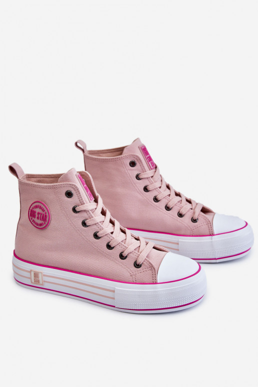scarpe casual con plateau Big Star LL274186 rosa