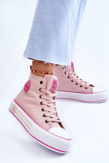 scarpe casual con plateau Big Star LL274186 rosa 2
