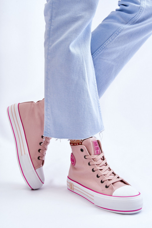 scarpe casual con plateau Big Star LL274186 rosa