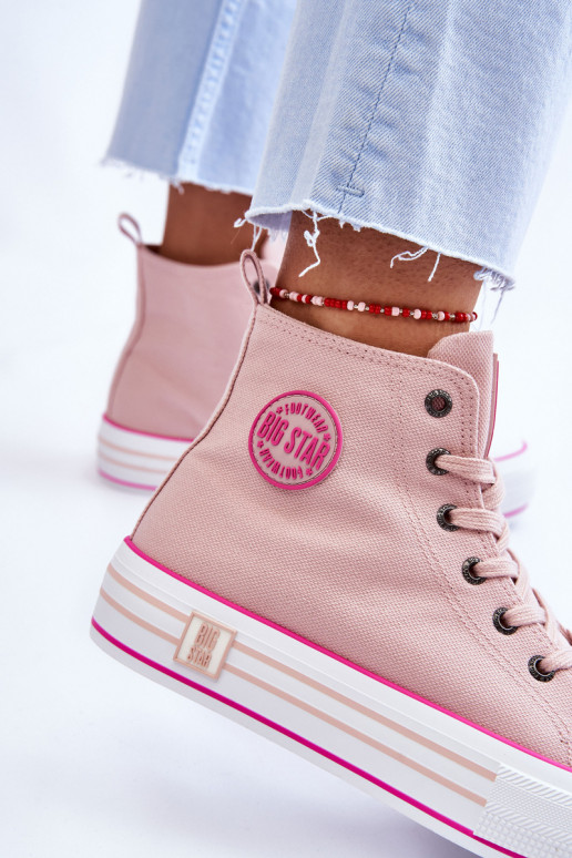 scarpe casual con plateau Big Star LL274186 rosa