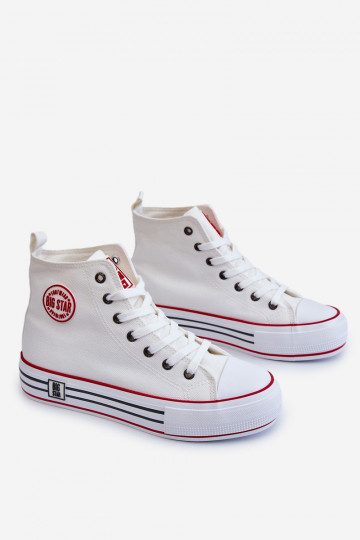 scarpe casual con plateau Big Star LL274185 colore bianco
