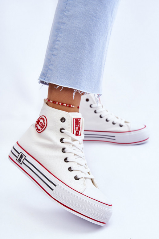 scarpe casual con plateau Big Star LL274185 colore bianco