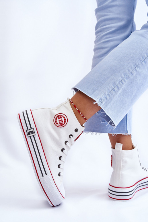 scarpe casual con plateau Big Star LL274185 colore bianco