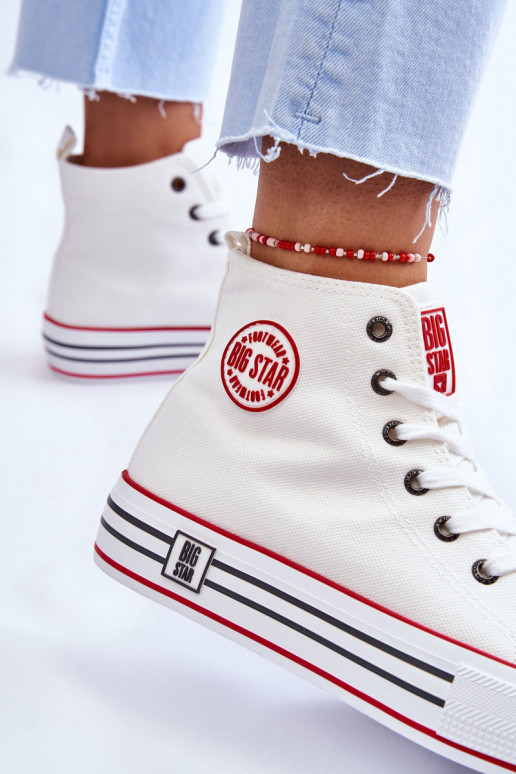 scarpe casual con plateau Big Star LL274185 colore bianco