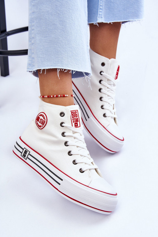scarpe casual con plateau Big Star LL274185 colore bianco