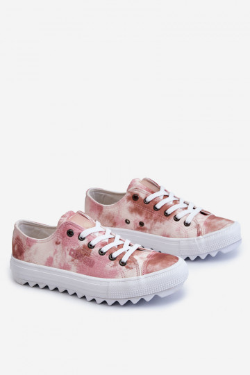 sneakers con suola piatta Big Star LL274044 colore rosa-beige
