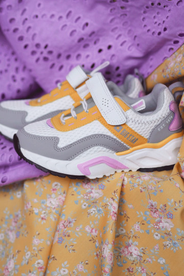 Scarpe da ginnastica per bambini con chiusure adesive Big Star JJ374257 Bianco-giallo 2