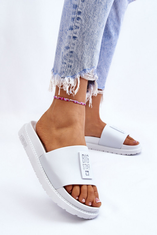 Pantofole Big Star LL274428 bianche