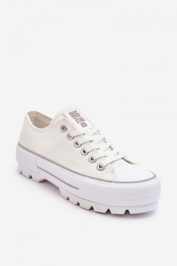 scarpe casual con plateau Big Star LL274150 colore bianco