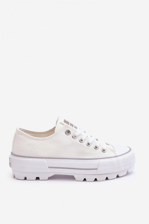 scarpe casual con plateau Big Star LL274150 colore bianco