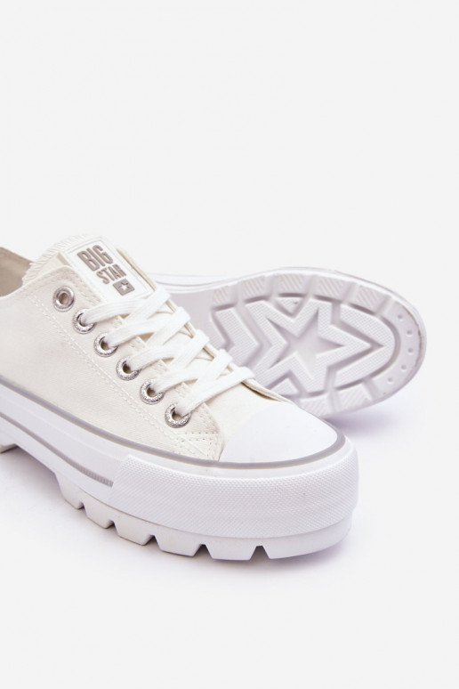 scarpe casual con plateau Big Star LL274150 colore bianco