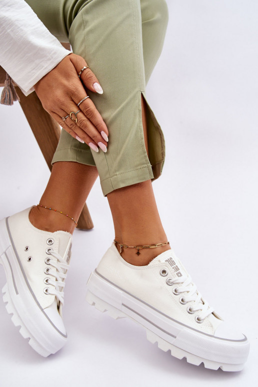scarpe casual con plateau Big Star LL274150 colore bianco