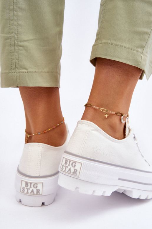 scarpe casual con plateau Big Star LL274150 colore bianco