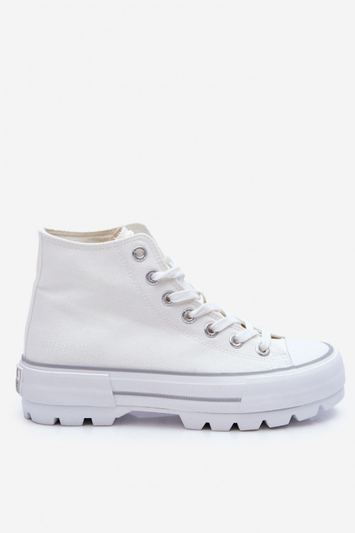 scarpe casual con plateau Big Star LL274156 colore bianco