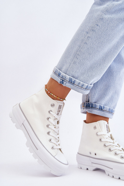 scarpe casual con plateau Big Star LL274156 colore bianco