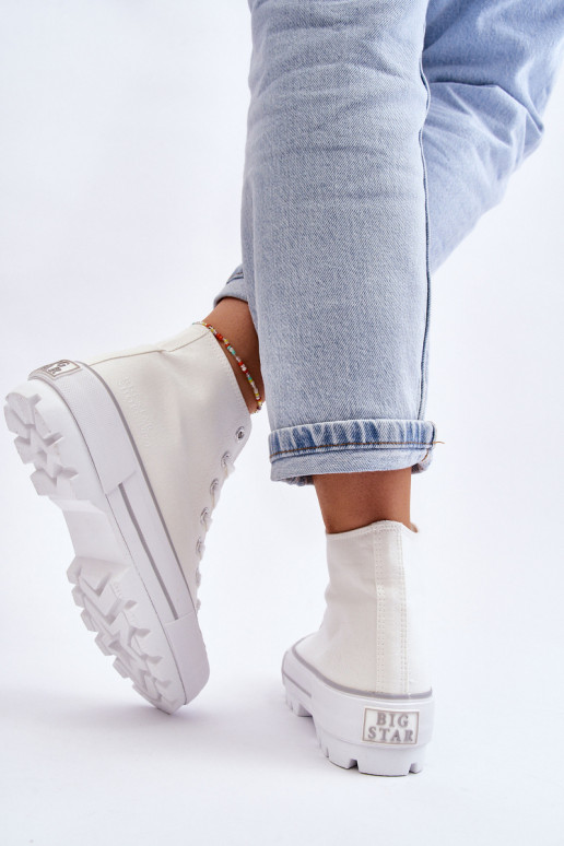scarpe casual con plateau Big Star LL274156 colore bianco