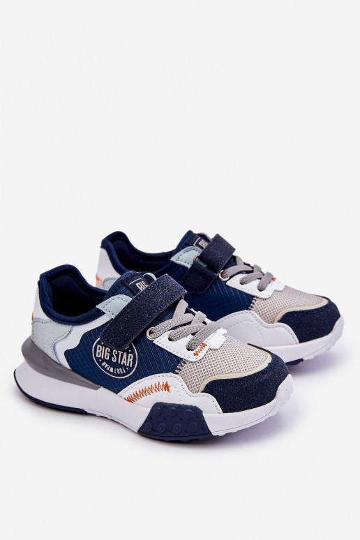 Scarpe da ginnastica da bambino modello Memory Foam System Big Star LL374225 blu scuro