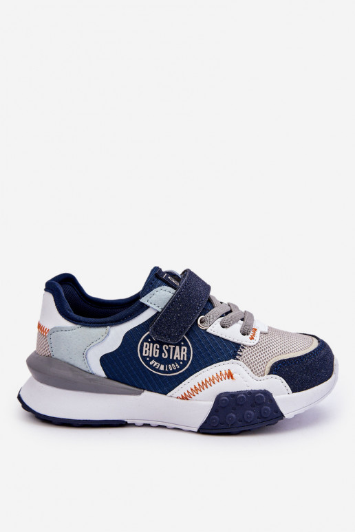 Scarpe da ginnastica da bambino modello Memory Foam System Big Star LL374225 blu scuro
