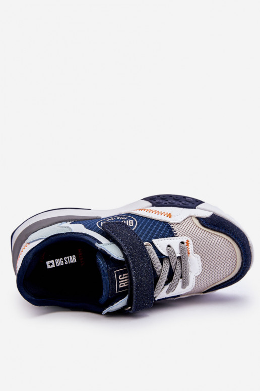 Scarpe da ginnastica da bambino modello Memory Foam System Big Star LL374225 blu scuro