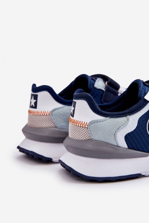 Scarpe da ginnastica da bambino modello Memory Foam System Big Star LL374225 blu scuro