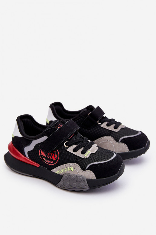 Scarpe da ginnastica da bambino modello Memory Foam System Big Star LL374224 colore nero