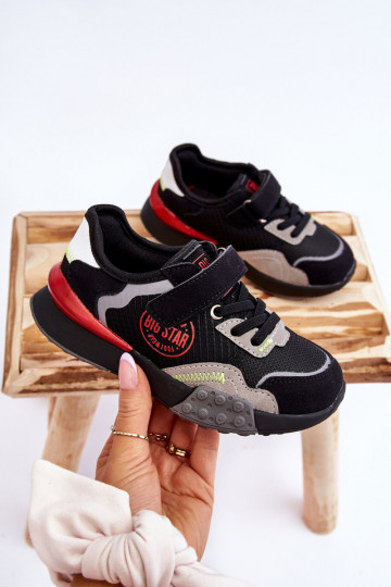 Scarpe da ginnastica da bambino modello Memory Foam System Big Star LL374224 colore nero 2