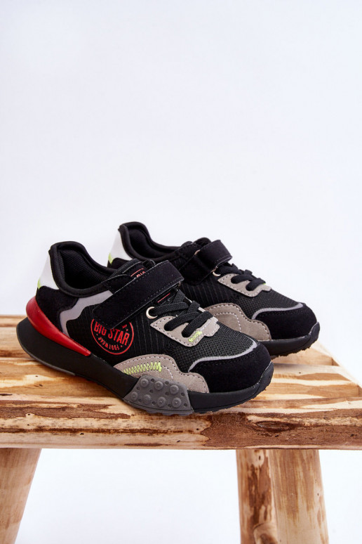 Scarpe da ginnastica da bambino modello Memory Foam System Big Star LL374224 colore nero