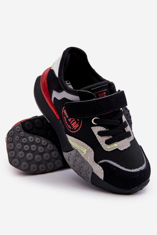 Scarpe da ginnastica da bambino modello Memory Foam System Big Star LL374224 colore nero