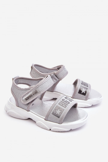 Sandali da bambino con chiusure adesive Big Star LL374194 colore argento