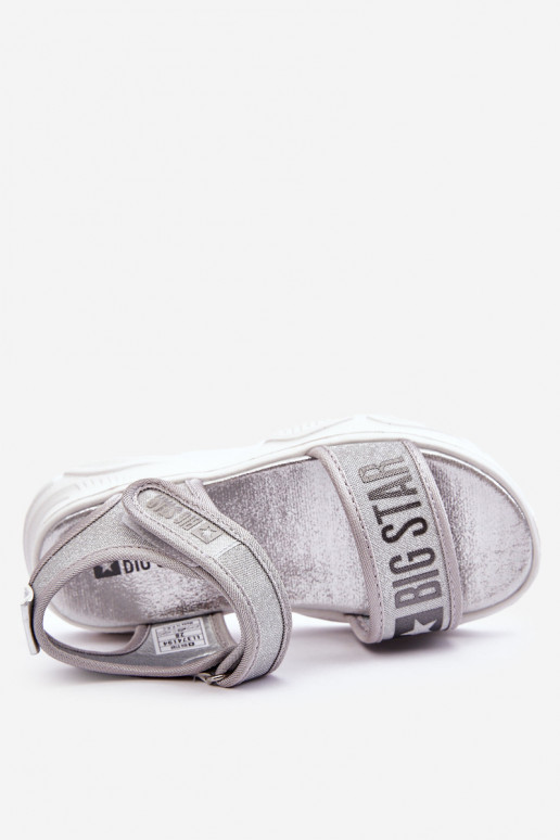 Sandali da bambino con chiusure adesive Big Star LL374194 colore argento
