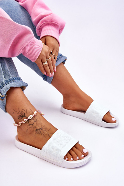 Pantofole alla moda Big Star LL274A159 colore bianco