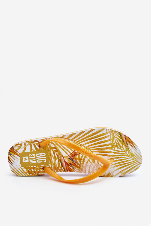 Pantofole alla moda Big Star LL274819 gialle