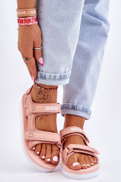 Sandali stile sportivo con plateau Big Star LL274788 colore rosa