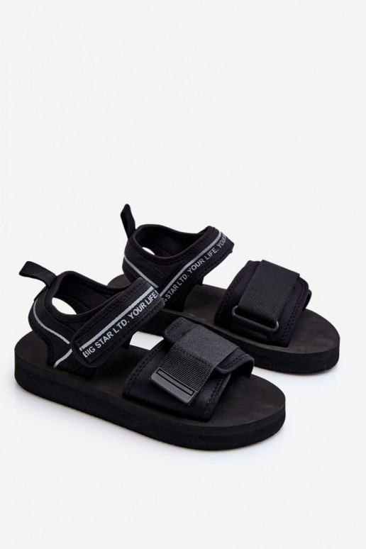 Sandali da donna con chiusure adesive Big Star LL274784 colore nero