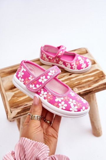 Ballerine per bambini con fantasia floreale nel colore rosa Noah 2