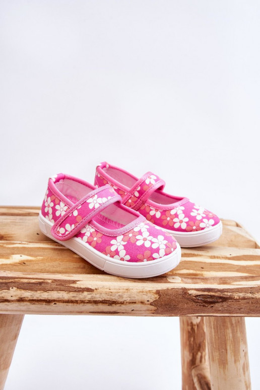 Ballerine per bambini con fantasia floreale nel colore rosa Noah