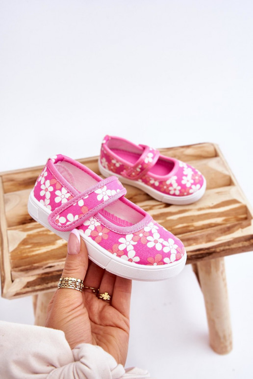 Ballerine per bambini con fantasia floreale nel colore rosa Noah