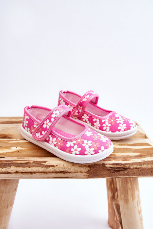 Ballerine per bambini con fantasia floreale nel colore rosa Noah