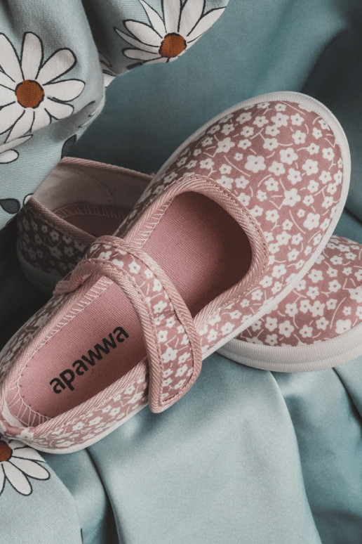 Ballerine per bambini con chiusure adesive nel colore rosa Selah