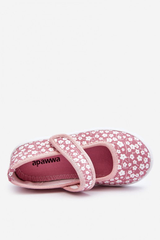Ballerine per bambini con chiusure adesive nel colore rosa Selah