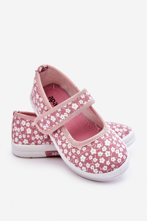 Ballerine per bambini con chiusure adesive nel colore rosa Selah